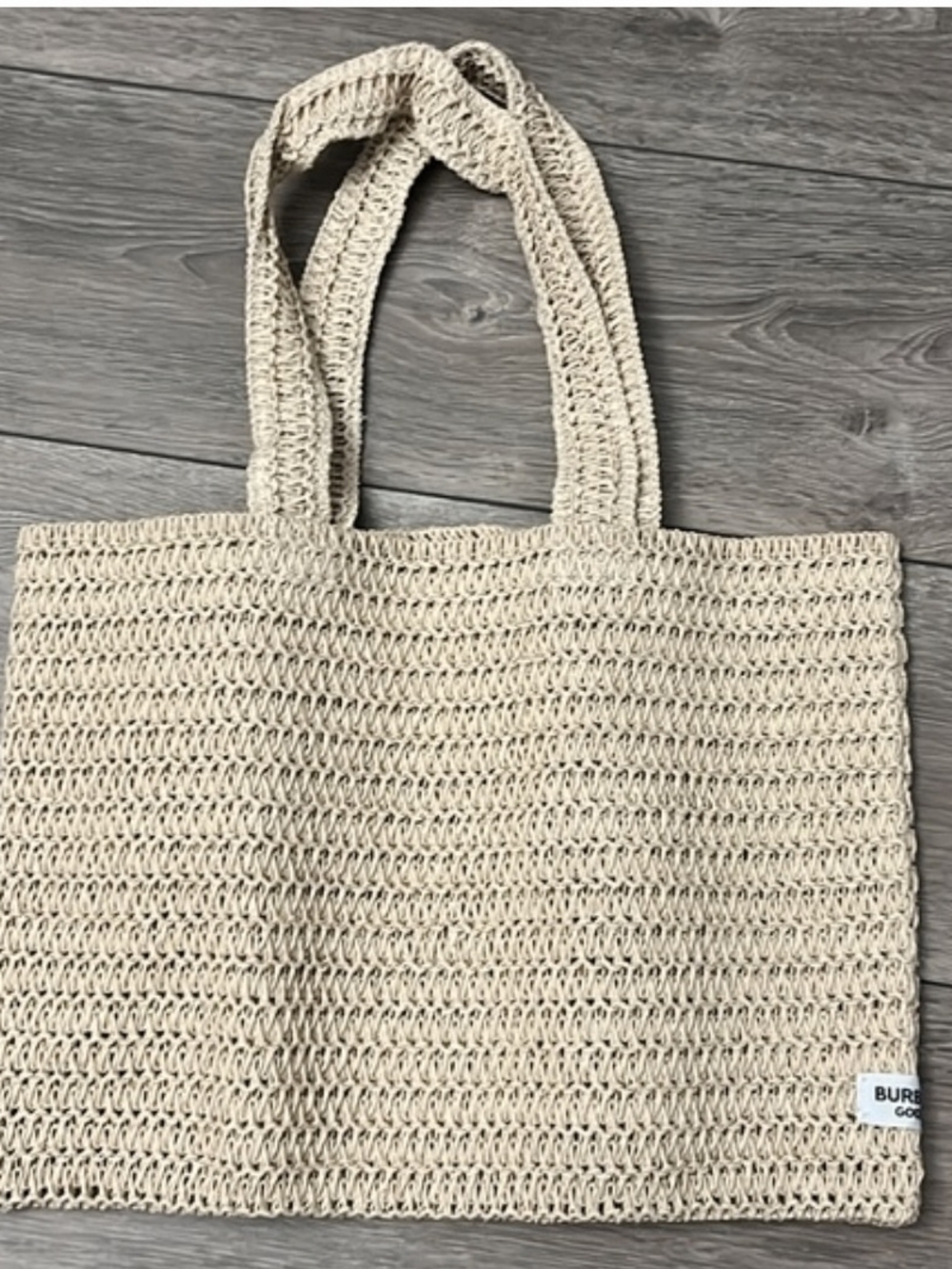 Burberry Beige Crochet Tote with Dual Shoulder Straps